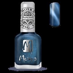 SP33 Magnetic Blue Stamping neglelak, Moyra